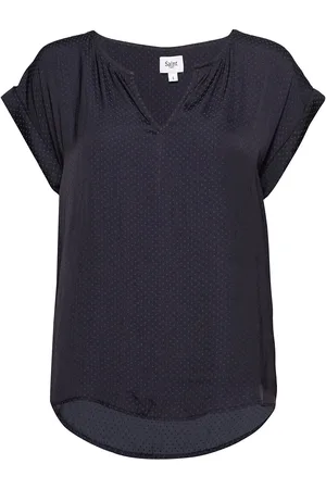 Saint Tropez P1326, Brianasz Ss Top Tops Blouses Short-sleeved Blue