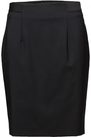 INWEAR Ninsa Knælang Nederdel Black