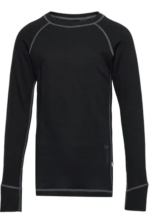 Isbjorn Of Sweden Husky Sweater Baselayer Kids Sport Base Layers Baselayer Tops Black