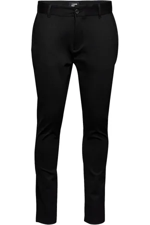 Denim Project Ponte Roma Plain Bottoms Trousers Chinos Black