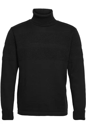 Mads Norgaard Wool Klemens Knit Fav Tops Knitwear Turtlenecks Black