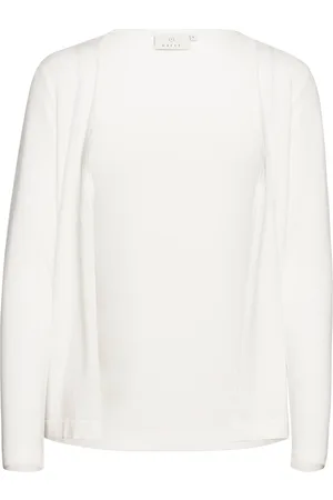 Kaffe Kafenia Astrid Cardigan Tops Knitwear Cardigans White
