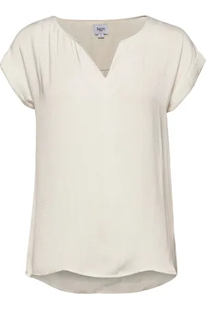 Saint Tropez P1326, Brianasz Ss Top Tops Blouses Short-sleeved Cream