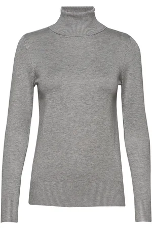Saint Tropez J2046, Milasz Rollneck Pullover Tops Knitwear Turtleneck Grey