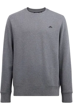 J Lindeberg Cal Crew Neck Sweat Tops Sweatshirts & Hoodies Sweatshirts Grey
