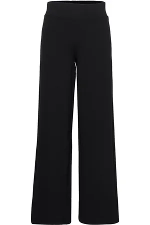 Gina Tricot Jenna Trousers Bottoms Trousers Wide Leg Black