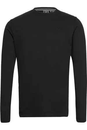 Superdry Vintage Logo Emb L/S Top Tops T-Langærmet Skjorte Black