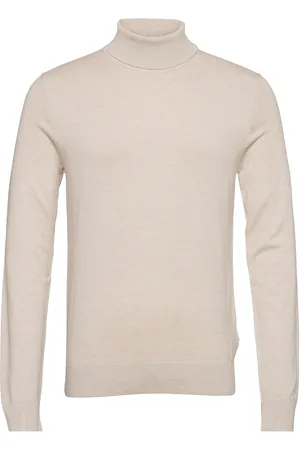 Lindbergh Mélange Roll Neck Knit Tops Knitwear Turtlenecks Cream