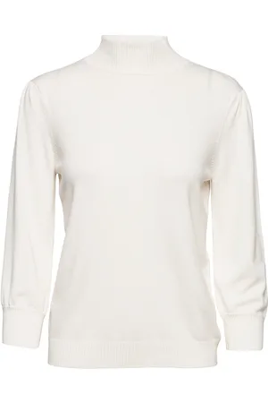 Minus Mersin Rullekrave Strik Tops Knitwear Turtleneck White