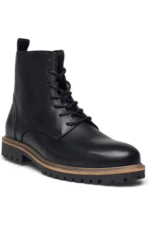 Les Deux Troy Combat Boot Snørestøvler Black