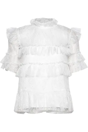 By Malina Rachel Blouse Designers Blouses Short-sleeved White