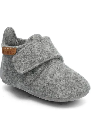Bisgaard Baby Wool Slippers Hjemmesko Grey