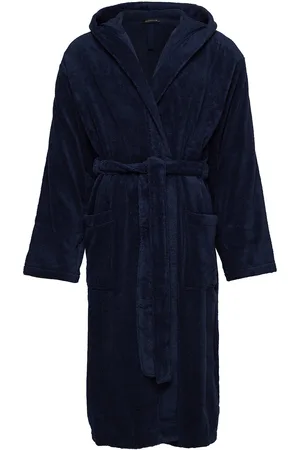 Schiesser Bath Robe Morgenkåbe Badekåbe Navy
