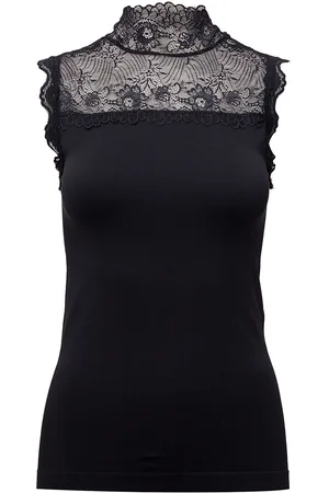 Minus Vanessa Høj Hals Tops Blouses Sleeveless Black