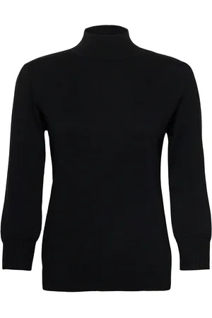 Minus Mersin Rullekrave Strik Tops Knitwear Turtleneck Black