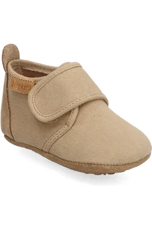 Bisgaard Baby Cotton Slippers Hjemmesko Beige
