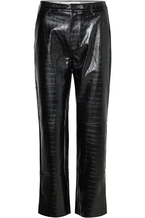 By Malina Giana Pants Designers Trousers Leather Leggings-Bukser Black