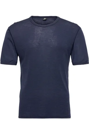 Dovre Wool T-Shirt Tops T-Kortærmet Skjorte Blue