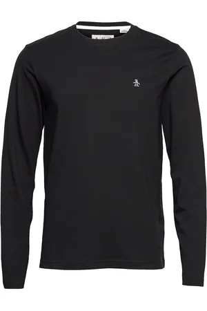 Original Penguin Small Logo Long Sleeve T-Shirt Tops T-Langærmet Skjorte Black