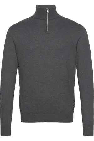 JACK & JONES Jjeemil Knit Half Zip Noos Tops Knitwear Half Zip Jumpers Grey Jack & J S