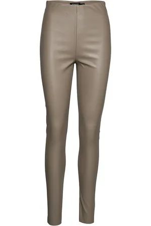 Soaked in Luxury Slkaylee Pu Leggings Bottoms Trousers Leather Leggings-Bukser Brown
