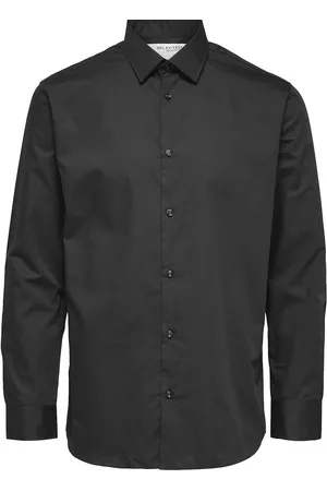 SELECTED Slhregethan Shirt Ls Classic Noos Tops Shirts Business Black
