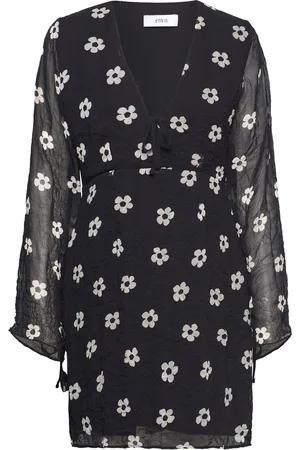 Envii Enearth Ls Dress Aop 7004 Kort Kjole Black