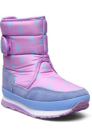 Rubberduck Rd Flash Hearts Kids Vinterstøvler Med Burrebånd Purple