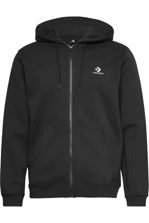 Converse Standard Fit Left Chest Star Chev Emb Full Zip Hoodie Bb Sport Sweatshirts & Hoodies Hoodies Black