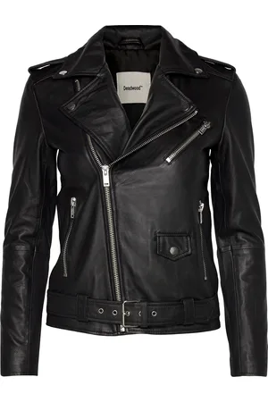 Deadwood Classic Biker Læderjakke Skindjakke Black