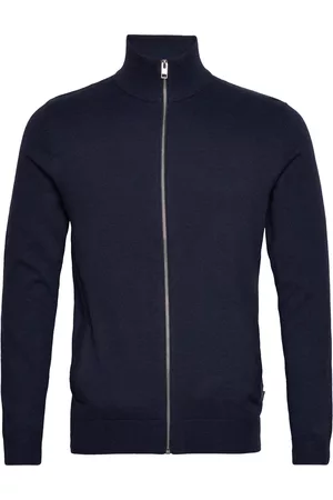 JACK & JONES Jjeemil Knit Turtle Zip Cardigan Noos Tops Knitwear Full Zip Jumpers Navy Jack & J S
