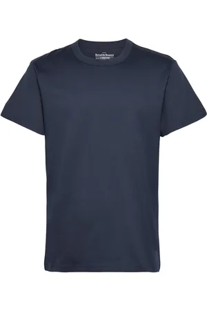 Bread & Boxers Crew Neck Pima Tops T-Kortærmet Skjorte Navy