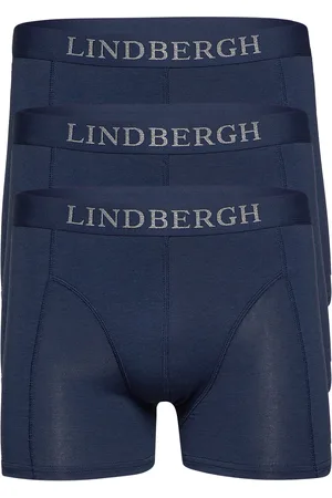 Lindbergh Basic Bamboo Boxers 3 Pack Boxershorts Blue