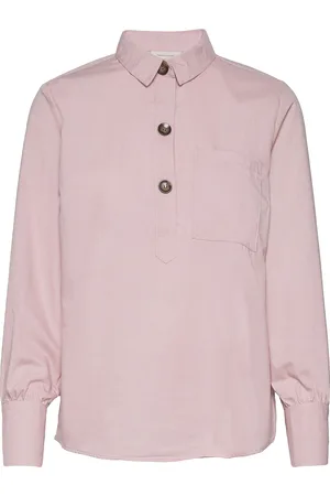 Freequent Shirt From Freequent In A Beautiful Material. The Shirt Has A Simple Silhouette Tops Shirts Long-sleeved Pink