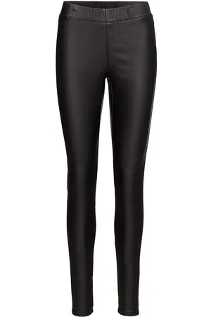 Kaffe Ada Coated Jeggings Bottoms Leggings Black