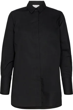 Second Female Larkin Ls Classic Shirt Tops Shirts Long-sleeved Black