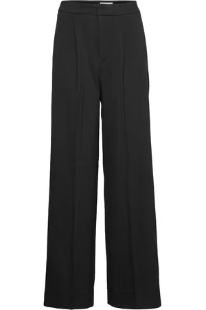 Copenhagen Muse Cmtailor-Pants Bottoms Trousers Wide Leg Black