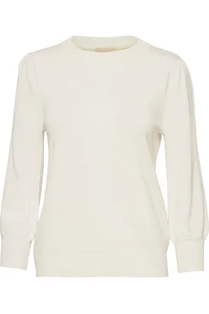 Minus Mersin Knit Tee Tops Knitwear Jumpers White