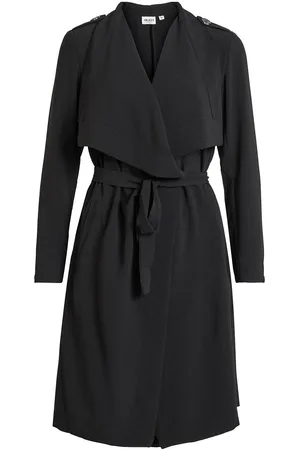 Object Objannlee L/S Jacket Trenchcoat Frakke Black