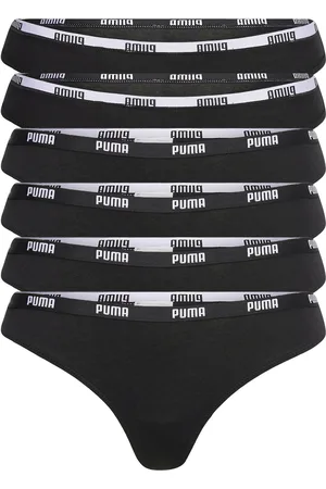 PUMA Women String 6P Ecom Sport Panties Thong Black