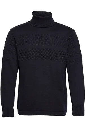 Mads Norgaard Wool Klemens Knit Fav Tops Knitwear Turtlenecks Black