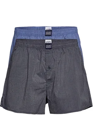 Jockey Boxer Woven 2-P Underwear Boxer Shorts Blue