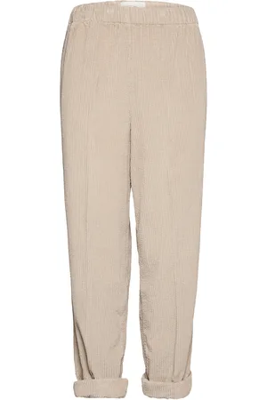 American Vintage Padow Bottoms Trousers Straight Leg Cream