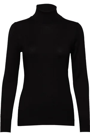 Kaffe Astrid Roll Neck Tops Knitwear Turtleneck Black