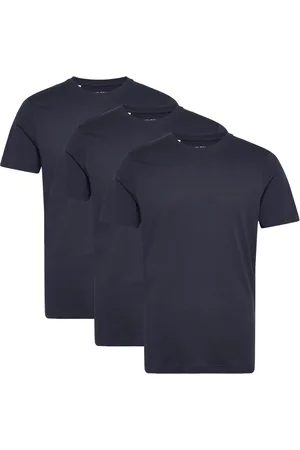 SELECTED Slhaxel Ss O-Neck Tee 3 Pack Noos Tops T-Kortærmet Skjorte Navy