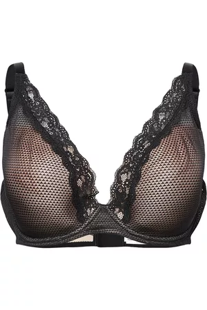 Passionata Brooklyn Plunge T-Shirt Bra Lingerie Bras & Tops T-shirt Bras Black