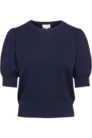Minus Liva Strik T-Shirt Tops Knitwear Jumpers Navy