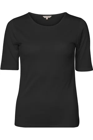 Lady Avenue Silk Jersey - T-Shirt Top Black