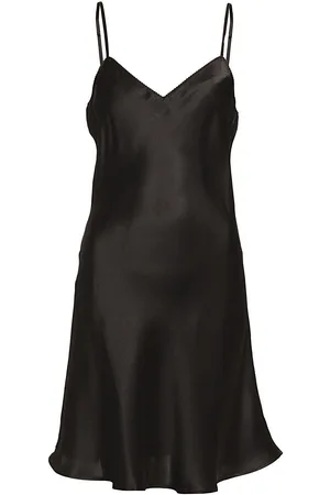 Lady Avenue Pure Silk - Slip W.cording Nattøj Black