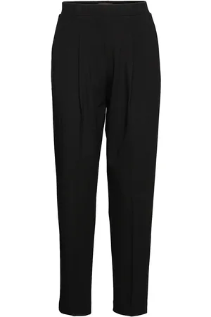 RESIDUS Lee Pleat Pant Bottoms Trousers Straight Leg Black
